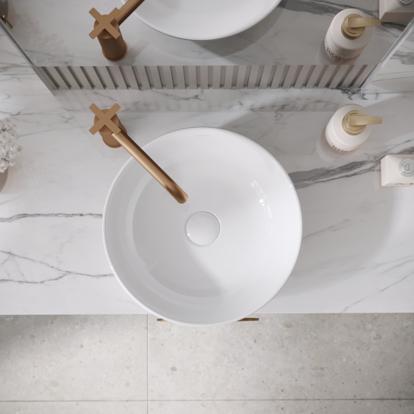 Раковина  круглая Grossman Style GR-3032 фаянс цвет белый