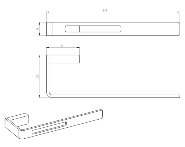 Полотенцедержатель Boheme Q 10945-SGM 
