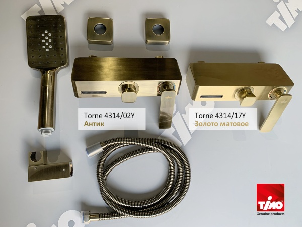 Смеситель для ванны или душа Timo Torne 4314/02Y настенный 
без термостата бронза