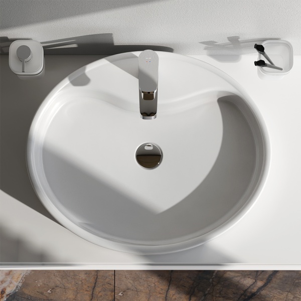 Раковина  овальная Am.Pm Func M8FWCC20561WG фарфор цвет белый глянцевый