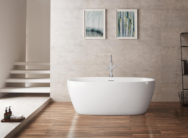 Акриловая ванна отдельностоящая BelBagno  BB404-1700-800 170x80 овальная цвет белый