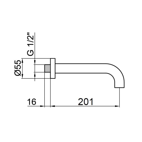 Излив для ванны Webert Elio AC0371560 черный 