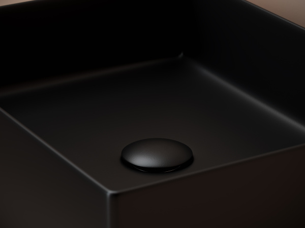 Раковина накладная прямоугольная Ceramica Nova Element CN6069MB фарфор цвет черный матовый