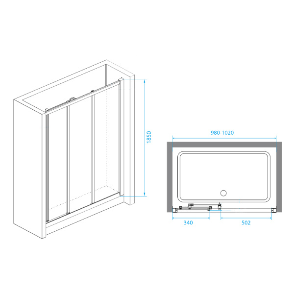 Душевая дверь RGW Classic CL-111 410911110-11 100 см стекла прозрачные, профиль хром