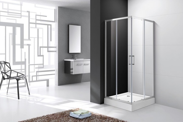 Душевой угол Cezares Molveno MOLVENO-A-2-100-C-Cr-IV квадратная   стекла , профиль 