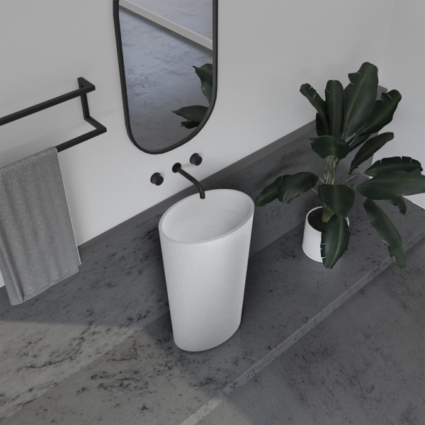 Раковина  овальная Abber STEIN AS2504-H искусственный камень цвет белый матовый