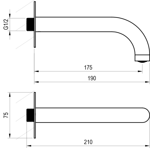 Излив для ванны Ravak Espirit X07P801 розовое золото матовое 