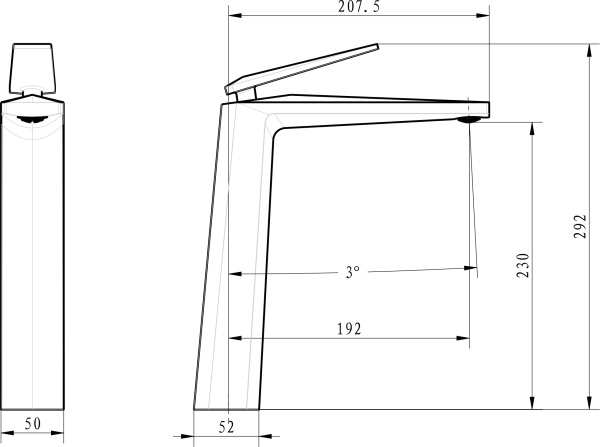 Смеситель для раковины Boheme Venturo 372-SGM Shine Gun Metall