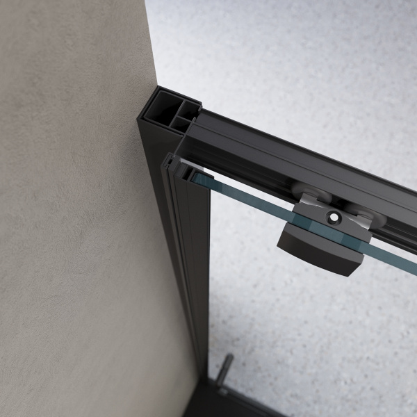 Душевая дверь BelBagno Luce LUCE-BF-1-120-C-NERO 120 см стекла прозрачные, профиль черный матовый