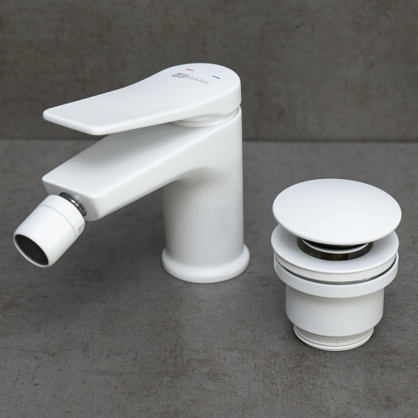 Смеситель для биде Lemark Bronx LM3708MW латунь белый матовый