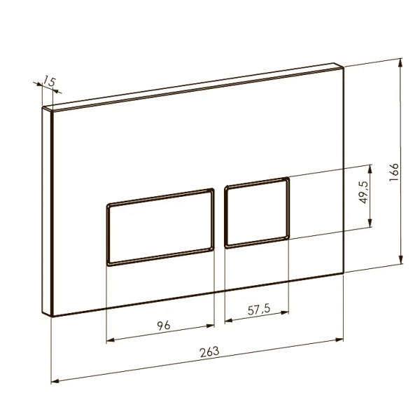 Кнопка смыва Boheme Boheme 664-CR хром пластик