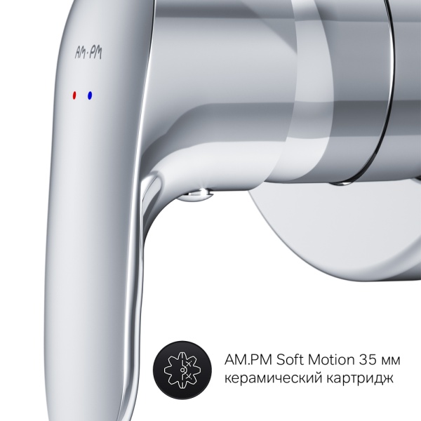 Смеситель для душа Am.Pm Like F8085000 встраиваемый в стену 
без термостата хром