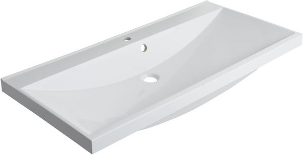 Раковина мебельная прямоугольная Aquanet Нота 00284116 литьевой мрамор цвет белый