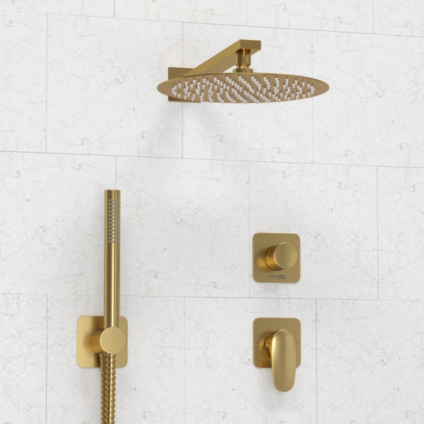 Душевая система со смесителем Wasserkraft Havel 3600 A3651.282.180.259.285.194.286 монтаж встраиваемая в стену без термостата золото