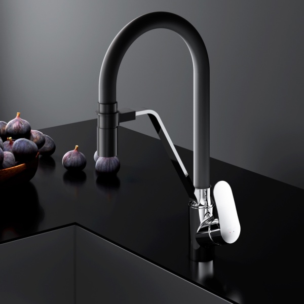 Смеситель для кухни Am.Pm Like F8007802 без подключения к фильтру хром/черный