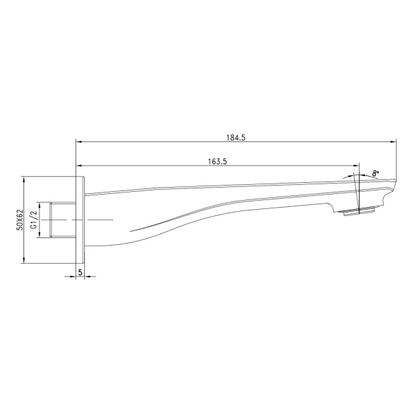 Излив для ванны Lemark  LM5981CW хром/белый 