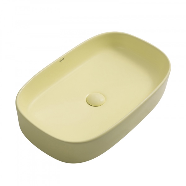 Раковина  овальная Abber Rechteck AC2209MY фаянс цвет желтый матовый