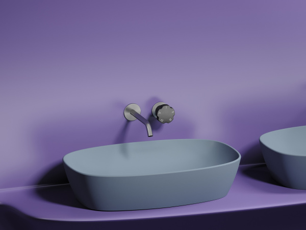 Раковина накладная овальная Ceramica Nova Element CN6049MHL фарфор цвет серо-голубой матовый