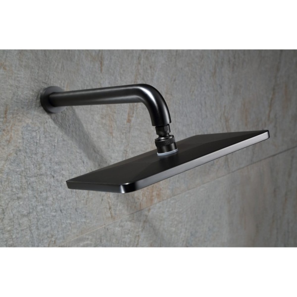 Душевая система со смесителем Black&White Universe U7567GM монтаж встраиваемая  в стену с термостатом вороненая сталь