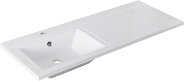 Раковина над стиральной машиной прямоугольная Aquanet Персона 00169618 литьевой мрамор цвет белый