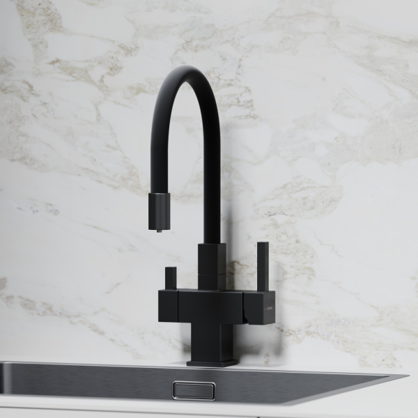 Смеситель для кухни Sancos Arno SC4005MB с подключением к фильтру матовый черный/черный
