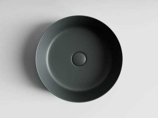 Раковина накладная круглая Ceramica Nova Element CN6022MDH фарфор цвет темно-серый матовый
