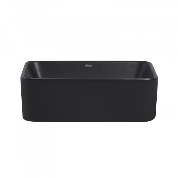 Раковина  прямоугольная Abber Rechteck AC2213MB фаянс цвет черный матовый