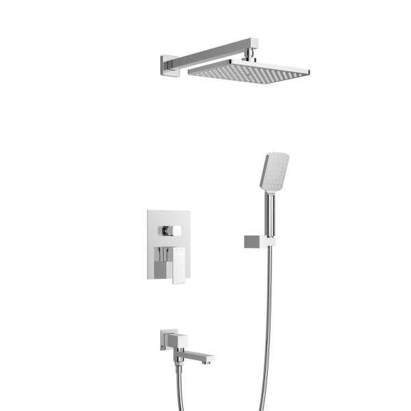 Душевая система со смесителем Cezares Slider SLIDER-VDSET-01 монтаж встраиваемая в стену без термостата хром