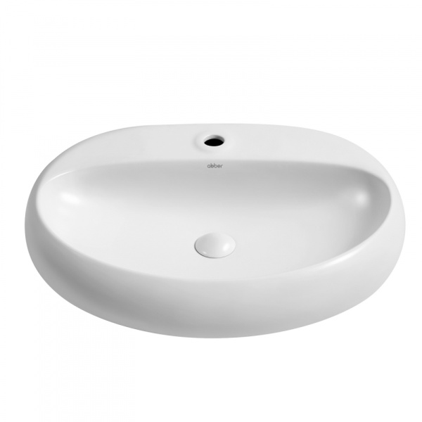 Раковина накладная овальная Abber Bequem AC2112 фаянс цвет белый