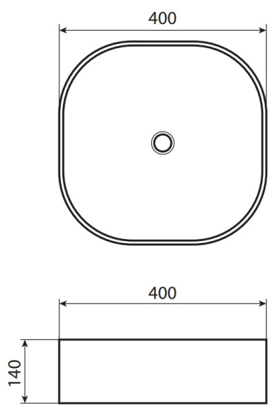 Раковина накладная квадратная  Allen Brau Priority 00262043 керамика цвет белый