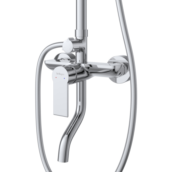 Душевая система со смесителем BelBagno Aurora AURORA-VSCM-CRM монтаж настенная без термостата хром