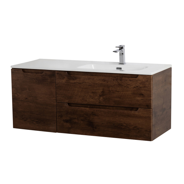 Тумба под раковину подвесная BelBagno Etna ETNA-1200-2C-1A-SO-RW-R 120 см  2 ящика + 1 дверца цвет Rovere Moro 