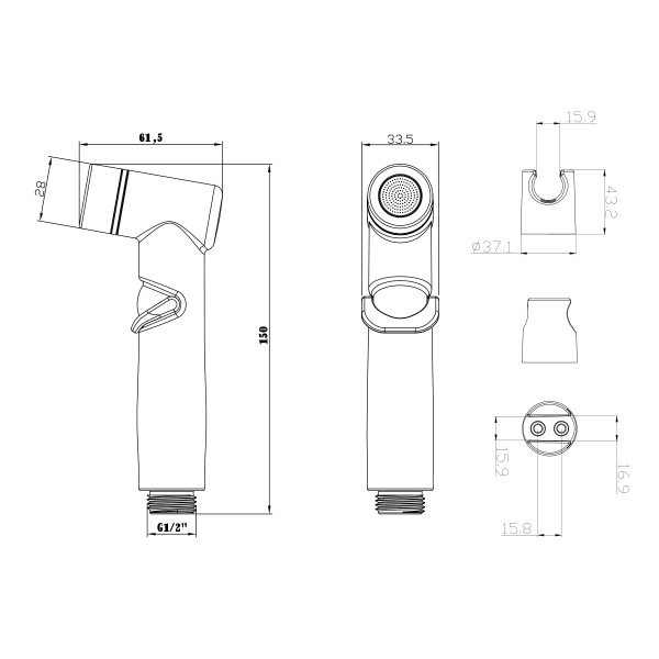 Гигиенический комплект Lemark  LM8088C хром 