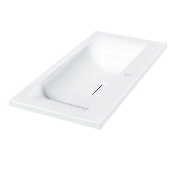 Раковина мебельная  Vincea  VCB-3M900W литьевой мрамор цвет белый