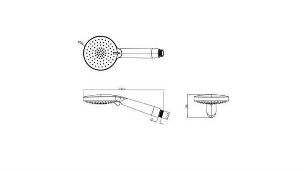 Лейка для душа Bravat  P70306CP-WM-ENG хром 