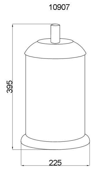 Ведро для мусора Boheme Murano 10907-W-BR напольное цвет Bronze