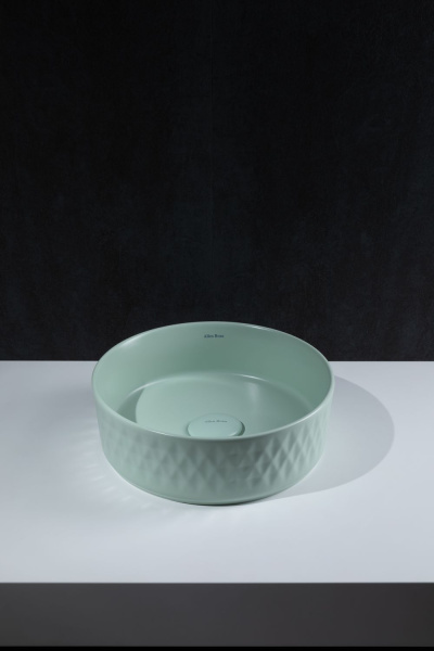 Раковина накладная круглая Allen Brau Fantasy 4.11033.MT керамика цвет зеленый