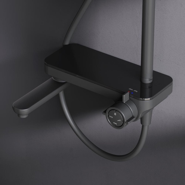 Душевая система со смесителем Am.Pm Like F0780722 монтаж настенная без термостата черный