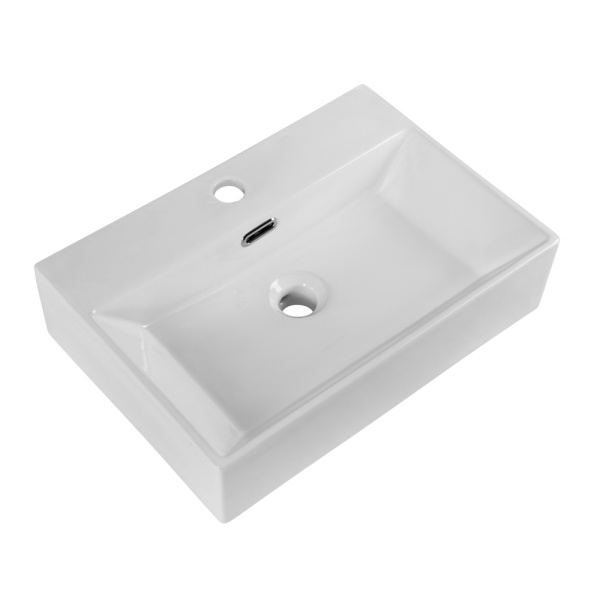 Раковина накладная прямоугольная BelBagno  BB1340 фарфор цвет белый