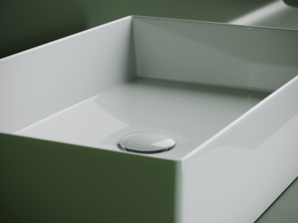 Раковина накладная прямоугольная Ceramica Nova Element CN6070 фарфор цвет белый