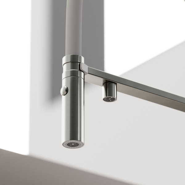 Смеситель для кухни Sancos Imola SC4010BNwh с подключением к фильтру брашированный никель