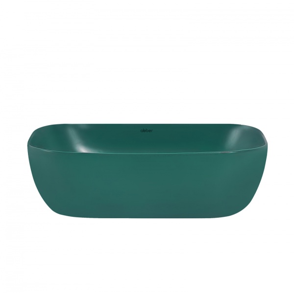 Раковина  прямоугольная Abber Rechteck AC2200MBG фаянс цвет темно-зеленый матовый