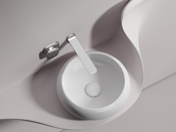 Раковина накладная круглая Ceramica Nova Element CN6050MW фарфор цвет белый матовый