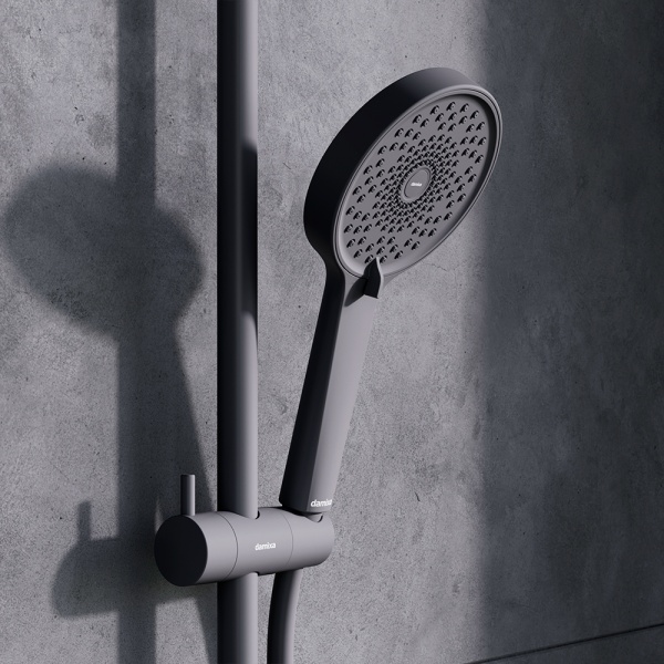 Душевая система со смесителем Damixa Apollo 948000000.00E+00 монтаж настенная с термостатом черный