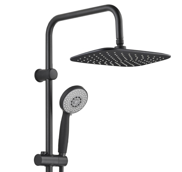 Душевая система без смесителя Aquanet Passion AF300-70-RC-B монтаж настенная без термостата черный