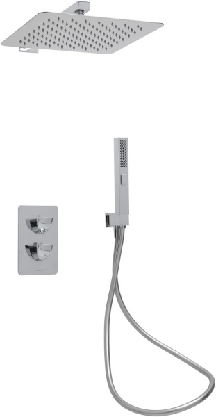 Душевая система со смесителем Allen Brau Infinity 5.21016-00 монтаж встраиваемая в стену с термостатом хром