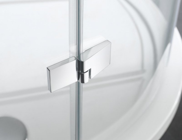 Душевой угол Cezares Crystal-S CRYSTAL-S-R-2-80-C-Cr четверть круга  стекла , профиль 