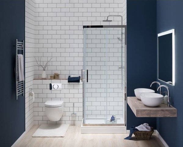 Душевой угол Aquanet Delta 183212 квадратная   стекла прозрачные, профиль хром