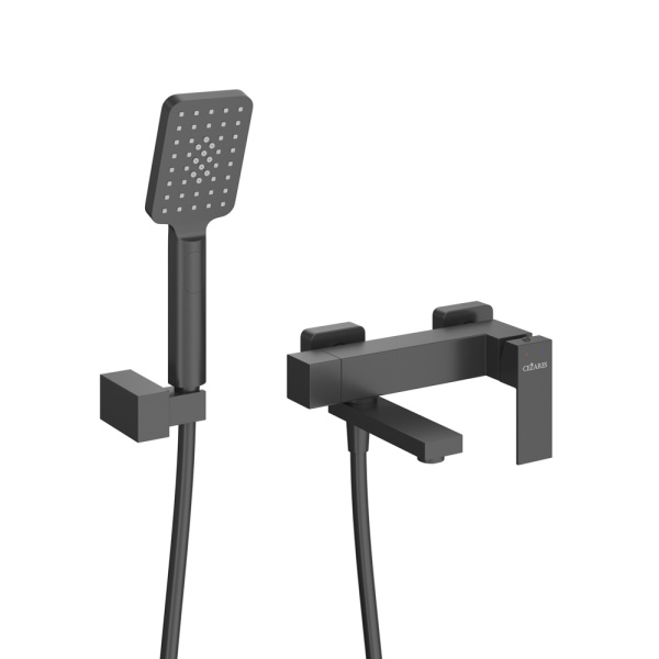 Смеситель для ванны или душа Cezares Slider SLIDER-VD-NOP настенный 
без термостата черный матовый