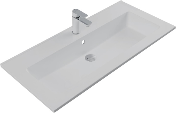 Раковина мебельная прямоугольная Aquanet Текла 00328016 литьевой мрамор цвет белый